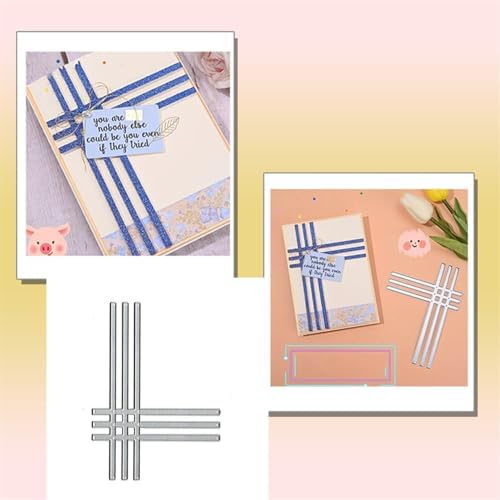 Scrapbooking Die-Cuts for Card Making, Christmas Metal Cutting Dies, Paper Craft Punch Template, Background Embossing Stencils, DIY Album Décor (Card Border-14x10.1cm)