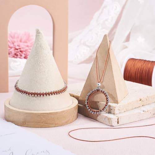 Nylon String for Bracelets, 0.6mm Nylon Cord Nylon Beading Thread 43 Yards Friendship Bracelet String Chinese Knotting Cord for Kumihimo Necklaces Tassels Jewelry Crafts (Chocolate)