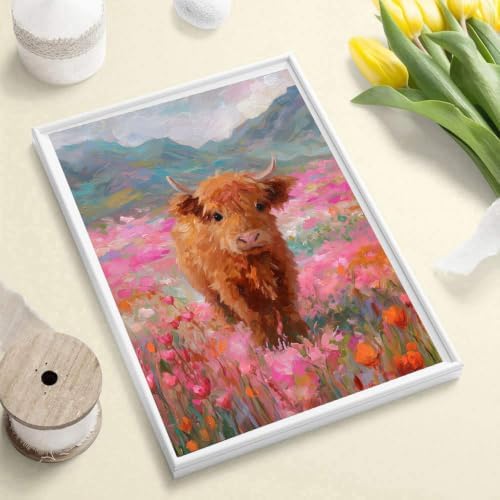 Highland Cow Diamond Art Kits for Adults, Diamond Painting Kits for Adults