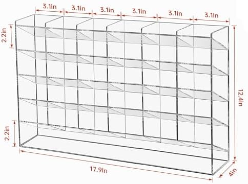 BEYGORM Acrylic Vertical Marker Organizer for 375 Markers, Desk Orgaizer
