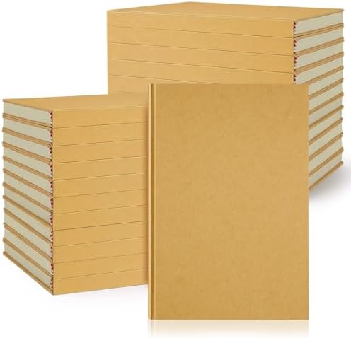 Henoyso 20 Pcs A5 Blank Notebook Journal Hardcover Sketchbook, 8.3 x 5.7 in