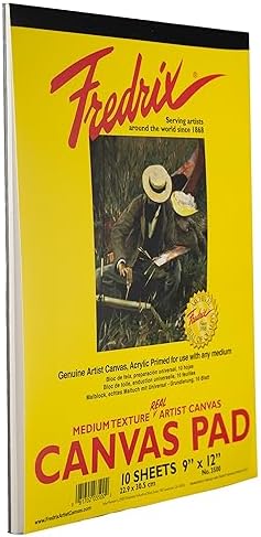 Fredrix Creative Series White Canvas Pad, 9" x 12"