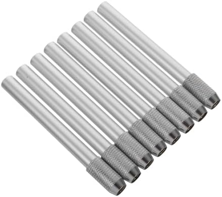 STOBOK Reusable Pencil Extender for Artists Metal Pencil Lengthener Holder for Colored Graphite and Charcoal Pencils 4.13 in Short Holder for Drawing Sketching Office Supplies 8 Pack
