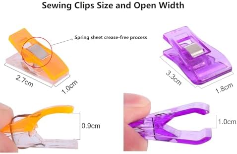 100 Pack Sewing Clips and Fabric Clip, Sewing Notions for Quilting Supplies