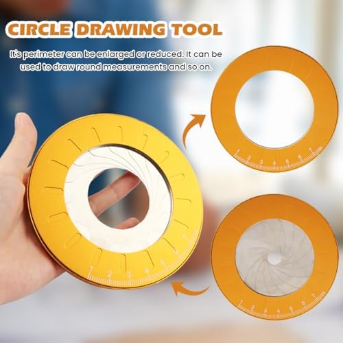 Adjustable Circle Drawing Maker 5 inch, Measuring & Drawing Ruler