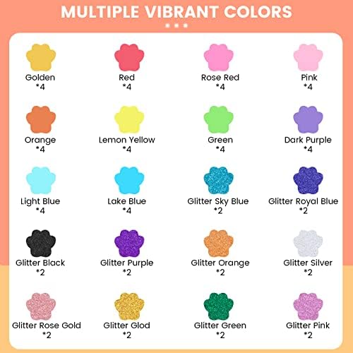 HTVRONT Colored Cardstock Paper, 20 Colors, 8.5 x 11in, 60 Sheets