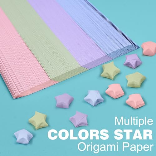 FoDau770 Solid Color Star Paper Strips - 1080 Sheet, Morandi Colour