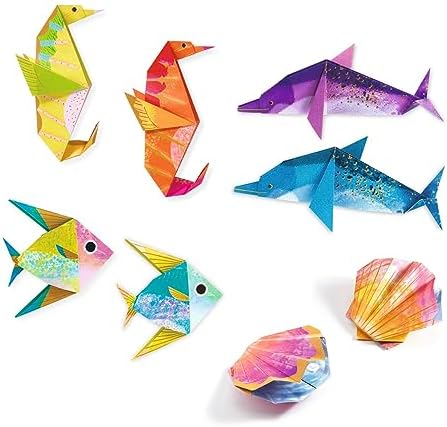 DJECO Origami Paper Craft Kit - Sea Creatures (Level 3)