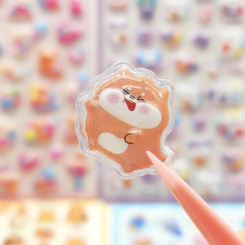 3D Puffy Stickers, 10 Sheets 500+ PCS Mini Kawaii Resin Decorative Stickers for Scrapbooking Phone Case, Notebook, Journal