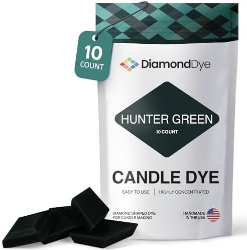 Hunter Green Candle Dye Chips, Soy & Paraffin Candle Making, 10 Pack