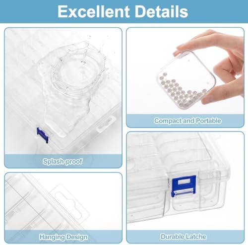 DILIBRA Bead Organizer Box, 92Pcs Small Bead Organizers and Storage