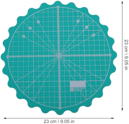 VOSAREA Rotating Cutting Mat Self-Healing Round Rotary Cutting Mat for Sewing Quilting Fabric Craft Projects Smooth Spinning Surface 9.05 Inch
