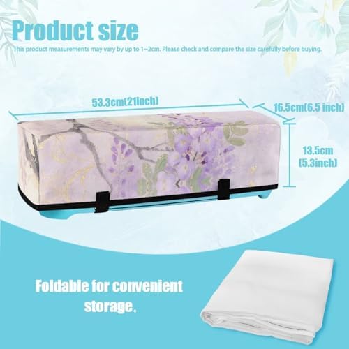 Binienty Scrapbooking Die-Cut Machine Dust Covers - Purple Floral Bird Cutting Machine Carrying Case with Storage Pockets Boho Vintage Home Decoration Accessories