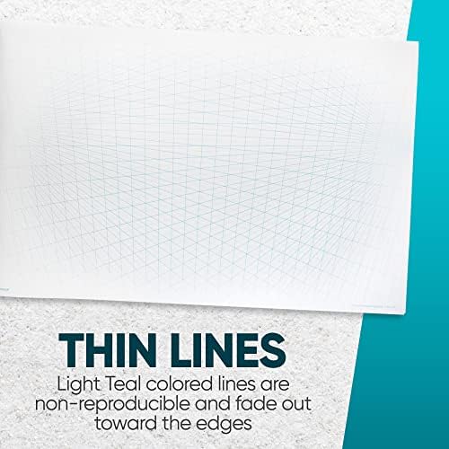 Koala Tools | Drawing Perspective (1 and 2-Point) Large Sketch Pad (3 Point - 11 x 17)
