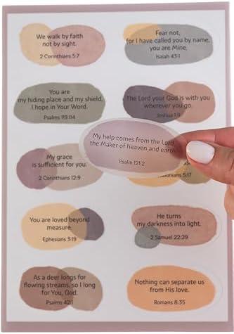 DiverseBee Motivational Bible Verse Stickers, Inspirational Pack (Faith)