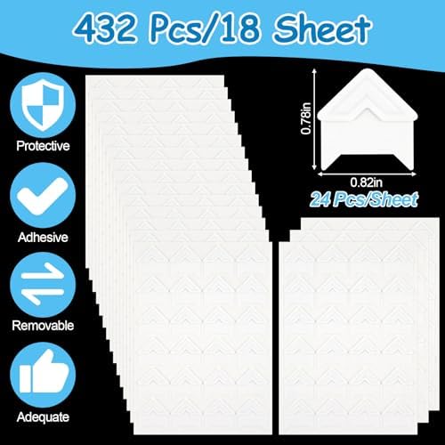 432 Pcs Photo Corners Self Adhesive, Photo Corners for Scrapbooking