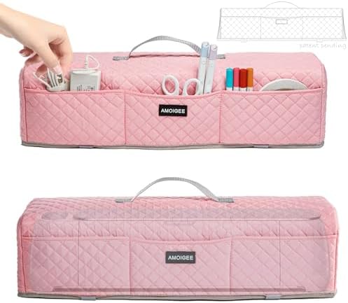 AMOIGEE Padded Dust Cover for Criicut Maker 4, Maker 3, Maker, Explore 4, Explore 3, Explore Air 2, Protective Machine Cover with Handle, Storage Pockets for Craft Accessories and Suppliers