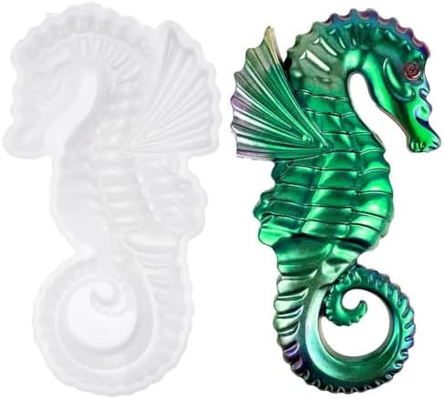 3D Seahorse Silicone Mold for Epoxy/UV Resin Casting DIY Craft Art Decors