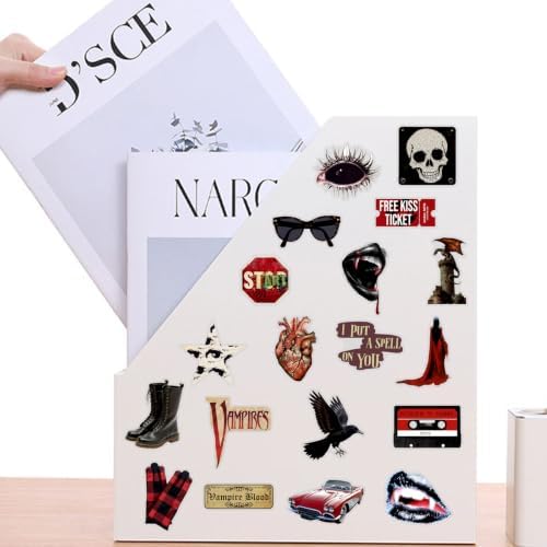 50Pcs Dark Gothic Horror Stickers Spooky Retro Decals for Craft Supplies