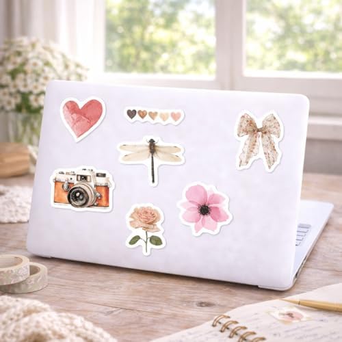 Vintage Aesthetic Stickers Pack, 120PCS Scrapbook Stickers for Journaling, Floral Butterfly Retro Collage Decals for Water Bottle, Laptop, Notebook, Junk Journal, Adults Teens