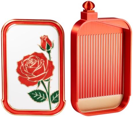 RaySoar 3D Printed Diamond Art Trays with Lids, High Edge Anti-Spill Rhinestone Tray with Exquisite Pattern for Diamond Art Accessories - Red