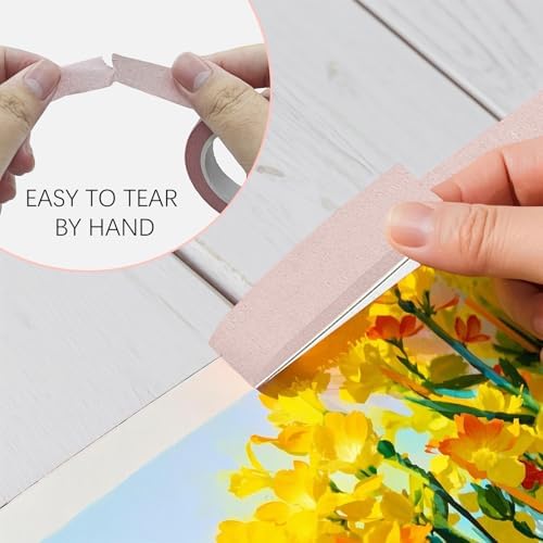 UMETDO 8PCS Colored Masking Tape - Pink Painters Tape, Tape for Kids Art Supplies, Great for Crafts, Labeling, DIY Decorative, 1/2 Inch Colored Tape Rolls- Tiny Size