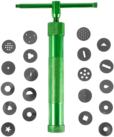 Stainless Steel Clay Extruder Sugar Paste Extruder Cake Fondant Decorating Tool Set Ceramics & Pottery Clay Extruders Mixers & Presses (Green)