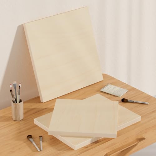 Wooden Art Panels for DIY Painting - Mother's Day Gifts, Christmas Crafts & Home Décor | 6x8 Inch Canvas Wood Boards, Unfinished Wooden Canvas for Adults & Kids (6-Pack)