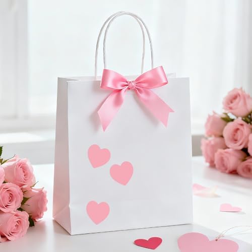 Anwyll Heart Stickers - 500Pcs 1Inch Valentines Day Heart Stickers Pink Heart Shape Sticker for Reward Classroom Self Adhesive Love Incentive Sticker for Envelope Seal Card Birthday Wedding Favors