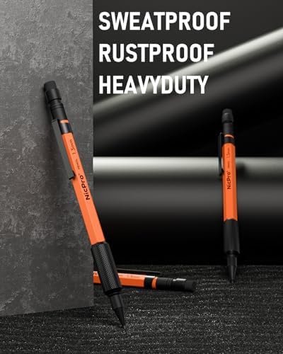 Nicpro MP2000 1.3mm Metal Mechanical Pencil Set with Case (Orange)