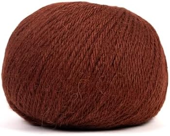100% Baby Alpaca Yarn for Knitting & Crocheting - Set of 3 Skeins of Premium Yarn DK - Lightweight, Hypoallergenic & Thermal Peru Made - Ideal for Delicate Projects (RE068 - Mahogany Brown)