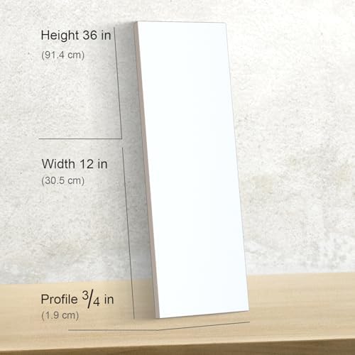 PHOENIX 12x36 Inch 3 Pack Artist Canvas - Large Skinny Stretched Canvases for Painting - 3/4 Inch Profile, 100% Cotton 11 Oz. Gesso Primed White Blank Professional Canvas Oil & Acrylic Paints