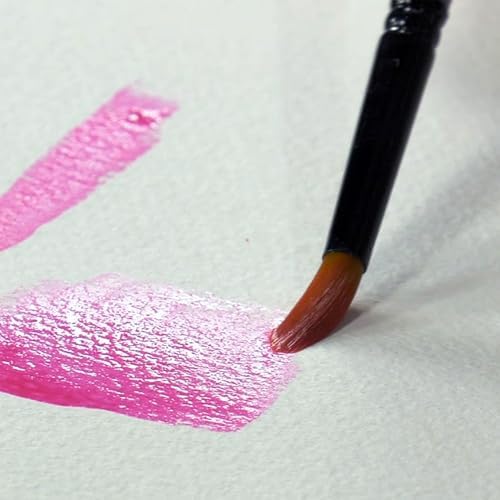 Creative Mark Beste Golden Taklon Spot Touch, #10x0 Artist Paint Brush, Professional Watercolor Brushes, for Acrylic Painting, Short Handle, Sharp Edges, Hand-Tied & Shaped