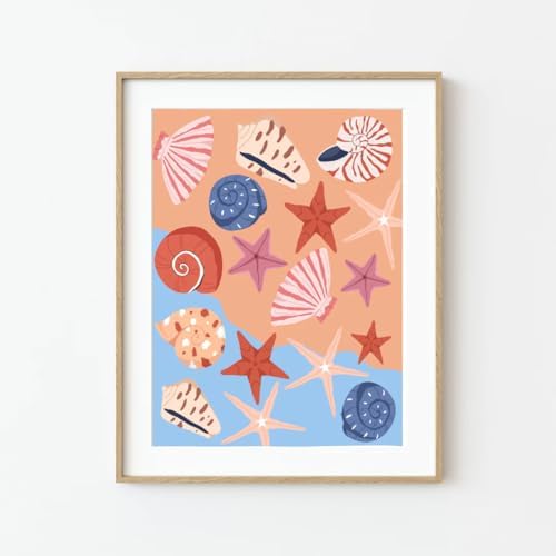 Pink Picasso Paint by Number Kit, All Ages, 8x10, See Some Shells | Mid Century Modern Collection, Acrylic Paints and Brushes included, Pre-printed high quality canvas, DIY art kit, Gift-ready