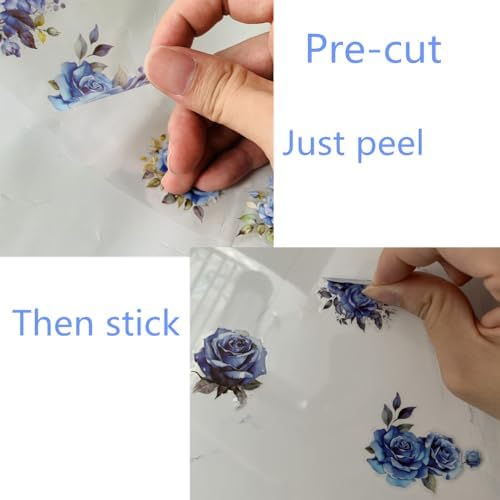 Koolemon 6Rolls PET Flower Tape for Journal Scrapbook Decorative Stickers