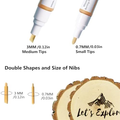 Wood Burning Paste Pen Kit 8pcs, 4OZ Wood Burning Gel with Pen, 6pcs Squeegees, Heat Activate Paste for Craft Stencil, Etching Cream Wood Burning Design for Beginners DIY on Wood, Canvas, Denim