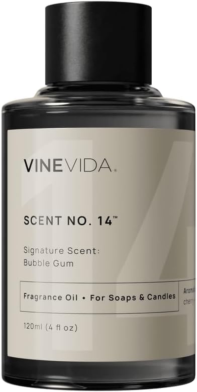 VINEVIDA [4oz] Bubble Gum Fragrance Oil for Candle Making and Soap Making - Premium Candle Scents for Soy Candles