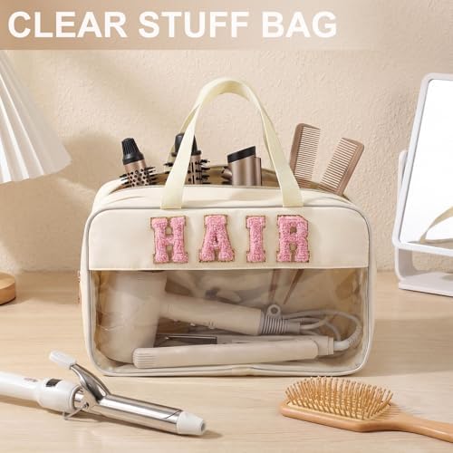 Pinkunn Hair Tool Travel Bag Tools Large Travel Case, Cream White