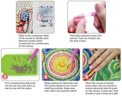 MaiYiYi 6 Pack DIY Flower Diamond Art Greeting Cards Kit