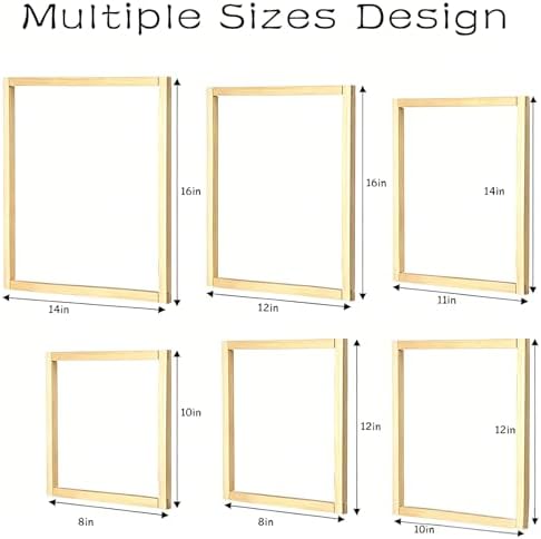 8 Sizes 16Pcs Wooden Canvas Stretcher Bars Set for Cross Stitch Quilting