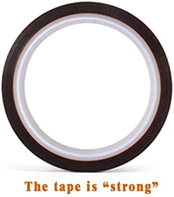 EQUTY BAYMERS 2 Rolls 10mm X 33m 108ft Heat Tape,Adhesive Heat Resistant/Transfer Tape, Heat Vinyl Thermal Sublimation Press Tape,No Residue,Electronics,Soldering,Circuit Board (Pack of 3)