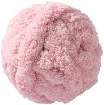Loops & Threads Fluffy Chenille Yarn - Yarn for Knitting, Crochet, Weaving, and Arts & Crafts - Pink, Polyester, 10.58 oz