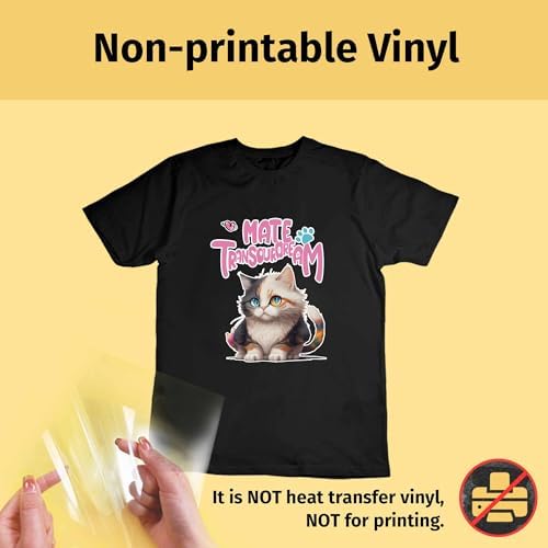 TransOurDream Heat Transfer Mask & Iron on Tape(20 Sheets, 8.5x11") - Iron-On Clear Positioning Film for Dark Transfer Paper & Printable HTV on Shirts