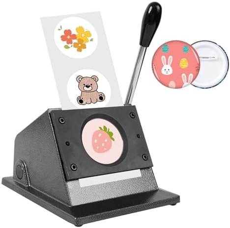58mm / 2.28" Button Paper Cutter, Metal Graphic Punch Die Cutter Tool for Button Maker Machine, Round Circle Punch Cutter for DIY Badges, Magnets, Keychains & Crafts