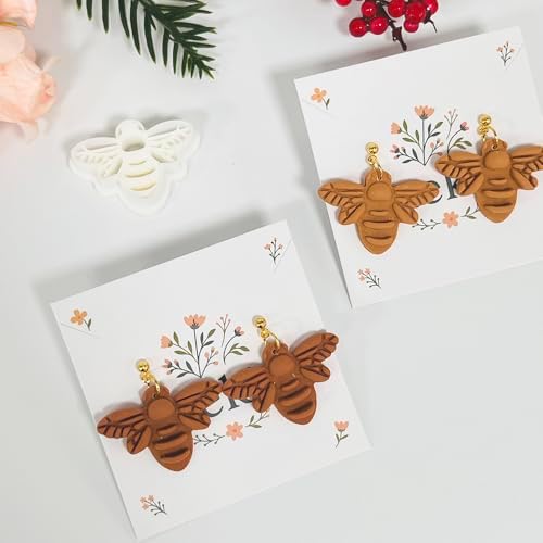 Xaekicr Bee Shape Polymer Clay Cutters Set – Clay Earring Cutters for Handmade Earrings, Clay Tools and Polymer Clay Molds for Jewelry Making