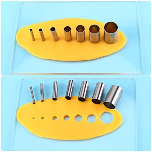 Honoson 23 Pcs Clay Sculpting Tools Set with Roller Cutters,Yellow | Acrylic Mat, Metal Round Cutters, Scraper Board, Ideal for Polymer Clay Crafts, Art Sculpting, Shaping and Modeling Projects