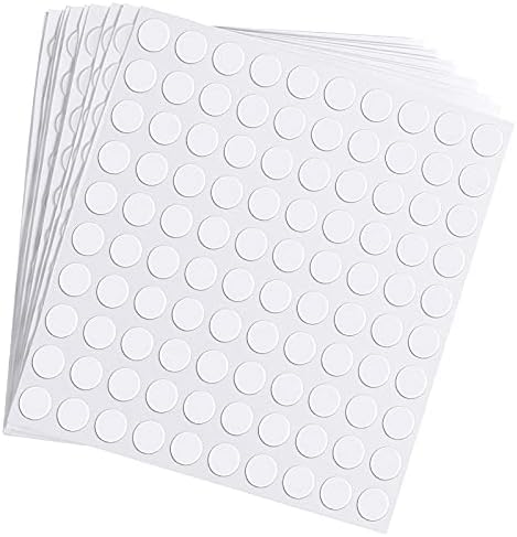 Zonon 1000 Pcs Double Sided Adhesive Dots Clear Glue Point Tape Stickers Balloon Glue Round Mini No Traces Adhesive Sticker Dot Sticker for Classroom Decor Craft DIY Office (0.47 Inch/ 12 mm)