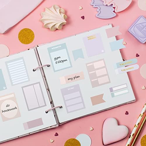 Ctosree 24 Sheets Planner Stickers with Tweezer to Do List, Pastel Color