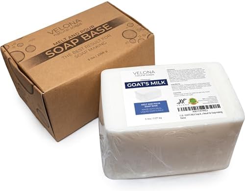 velona 5 lb - Goat Milk Soap Base, Melt & Pour, SLS/SLES Free