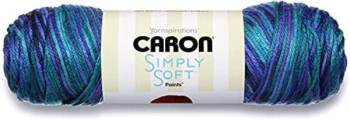 Caron Simply Soft Paints Yarn for Crocheting, Oceana, 3-Pack